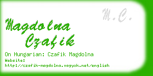 magdolna czafik business card